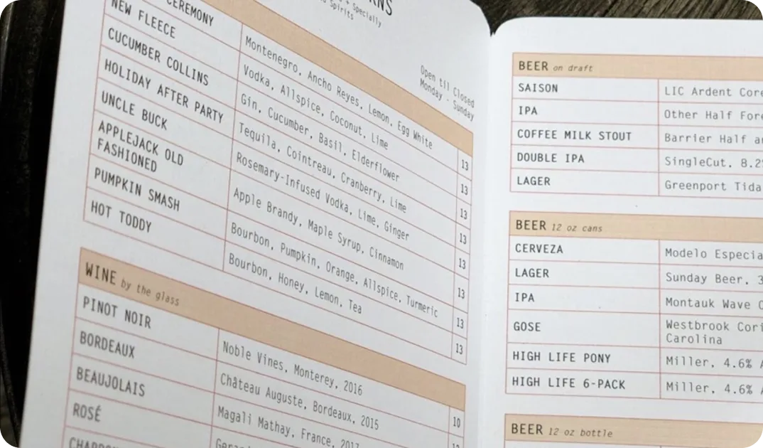 What to Consider for Your Menus Project
